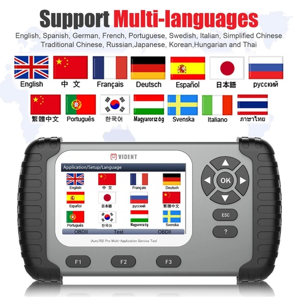 VIDENT iAuto 702 Pro OBD2 Scanner ABS/SRS/EPB Code Reader Auto Diagnosis Tool - Picture 6 of 11